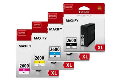 Canon PGI-2600XL Genuine High Capacity 4-Ink Value Pack.