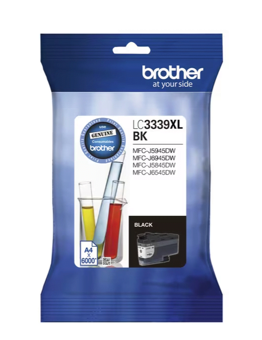BROTHER LC3339XL GENUINE BLACK HIGH CAPACITY INK CARTRIDGE.