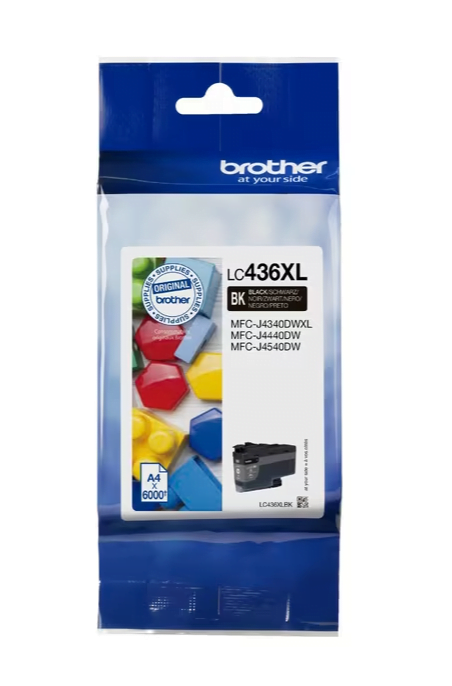 BROTHER LC-436XL GENUINE BLACK ORIGINAL INK CARTRIDGE. FREE DELIVERY.