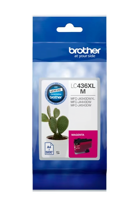 BROTHER LC-436XL GENUINE MAGENTA ORIGINAL INK CARTRIDGE. FREE DELIVERY.