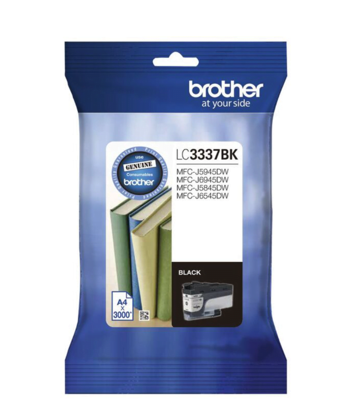 BROTHER LC3337 GENUINE BLACK ORIGINAL INK CARTRIDGE.