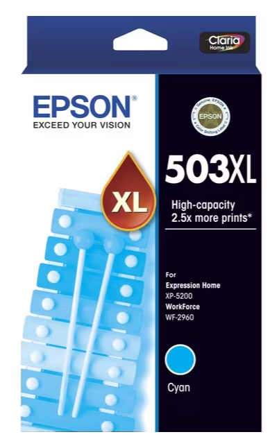 Epson 503XL Genuine Cyan Original High-Capacity Ink Cartridge