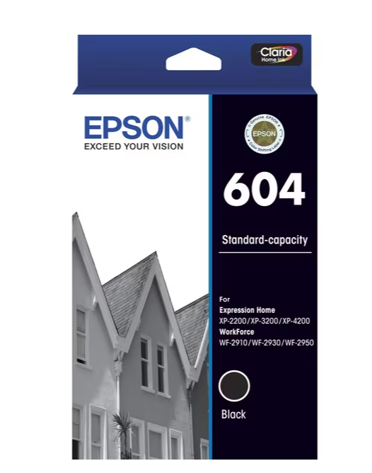 Genuine Epson 604 Black Ink Cartridge