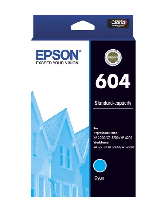 Genuine Epson 604 Cyan Ink Cartridge