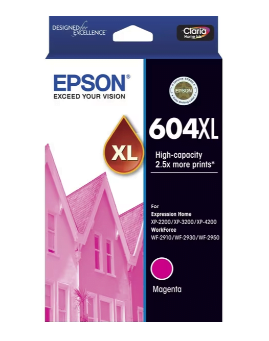 Genuine Epson 604XL High Capacity Magenta Ink Cartridge