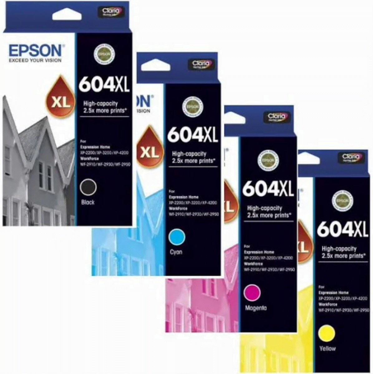 Epson 604XL Genuine BCMY Original High Capacity Inks