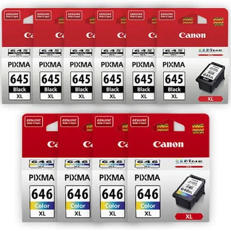 10-pack Canon PG-645XL/ CL-646XL Genuine (6-Black 4-Colour) High Capacity Inks.