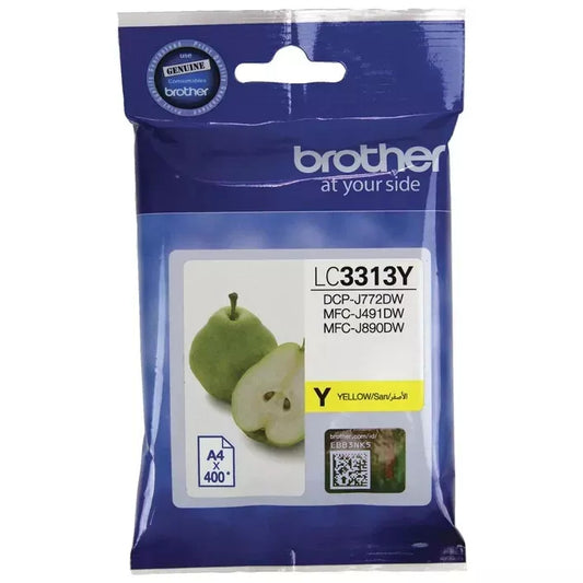 Brother LC-3313 Yellow Genuine Ink Cartridge.