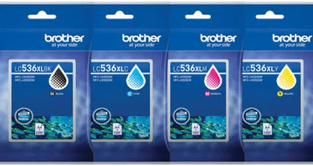 BROTHER LC-536XL GENUINE 4-INK VALUE PACK. FREE DELIVERY.