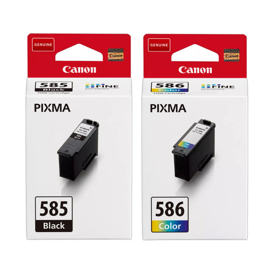 CANON PG-585/ CL-586 GENUINE BLACK & TRI-COLOUR COMBO.