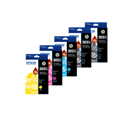 Epson 202XL Genuine High Capacity 5-Ink Value Pack Extra Black.