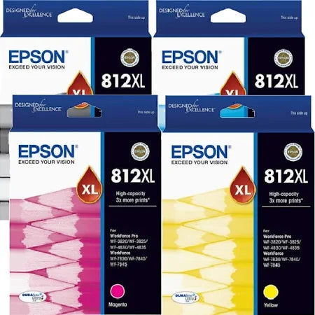 Epson 812 XL Genuine 4-Ink High Capacity Original Value Pack. FREE DELIVERY.