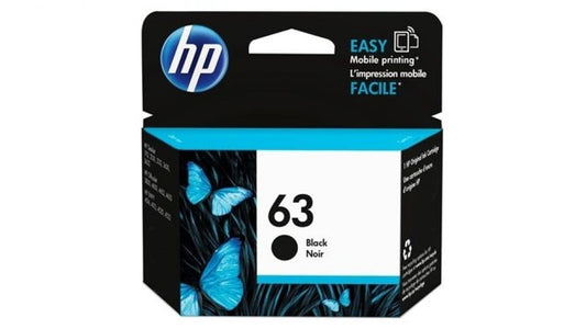 HP 63 GENUINE BLACK ORIGINAL INK CARTRIDGE F6U62AA