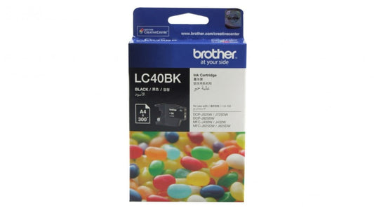 BROTHER LC-40 BLACK GENUINE INK CARTRIDGE.