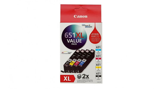 CANON CLI-651XL GENUINE 4-INK HIGH CAPACITY VALUE PACK.