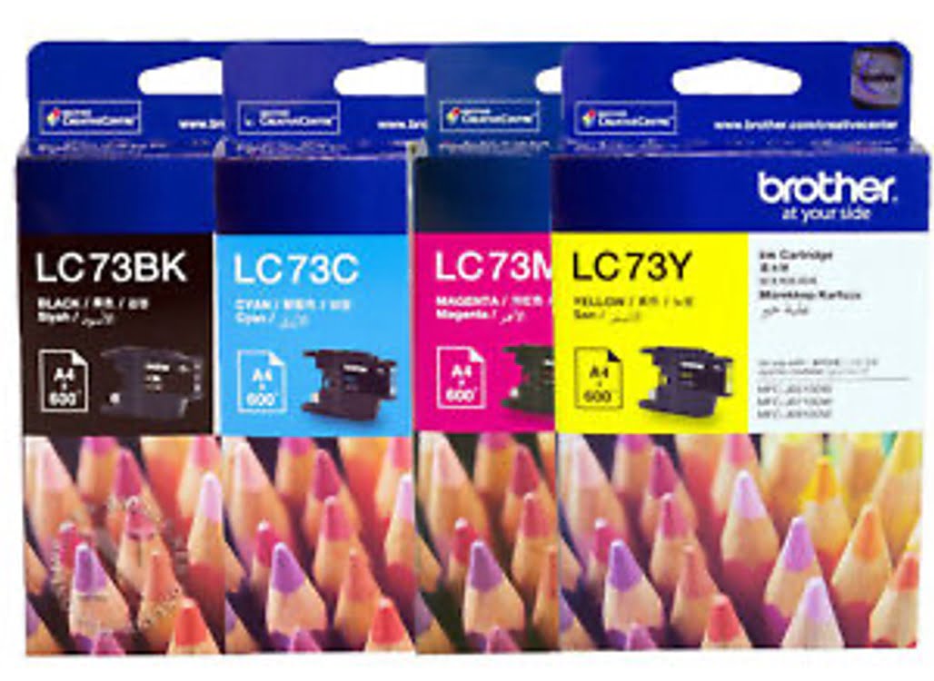BROTHER LC73 GENUINE 4-INK BCMY VALUE PACK.