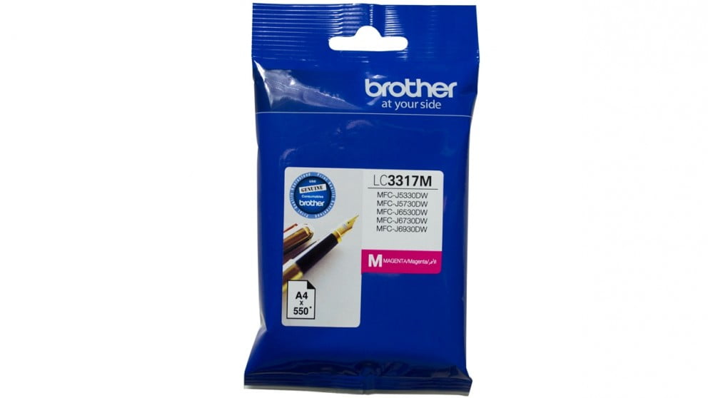 BROTHER LC3317 MAGENTA GENUINE INK CARTRIDGE.