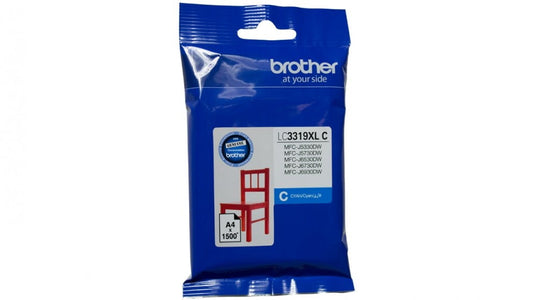 BROTHER LC-3319XL CYAN GENUINE HIGH CAPACITY INK CARTRIDGE.