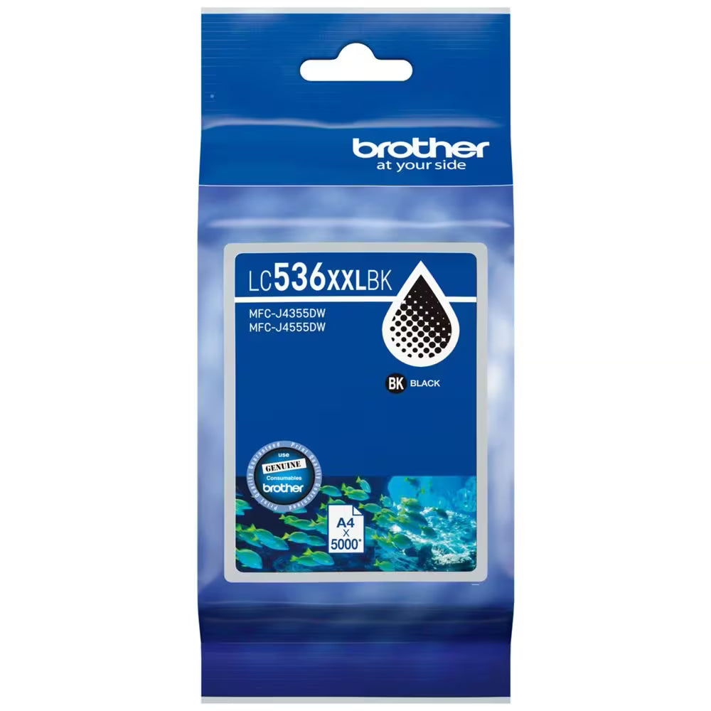 BROTHER LC-536XXL BLACK GENUINE EXTRA HIGH CAPACITY INK CARTRIDGE.