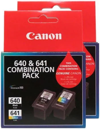 Two Canon PG-640 Black & Cl-641 Colour Combo (4-Ink Special). FREE DELIVERY.