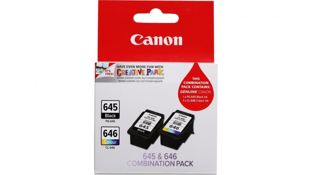 CANON GENUINE PG-645 & CL-646 ORIGINAL BLACK & COLOUR INKS.