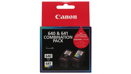 CANON PG-640 & CL-641 GENUINE COMBO PACK ORIGINAL BLACK AND COLOUR