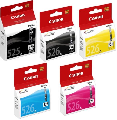 CANON PGI-525 AND CLI-526 GENUINE 5-INK ORIGINAL VALUE PACK.