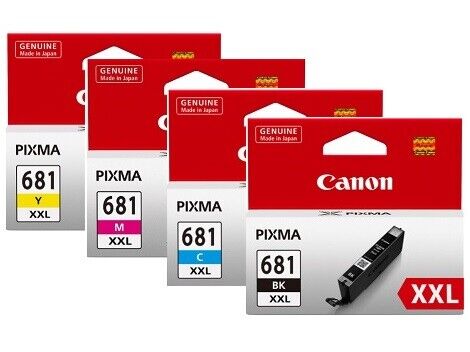 CANON CLI-681XXL GENUINE EXTRA HIGH CAPACITY 4-INK COLOUR VALUE PACK.