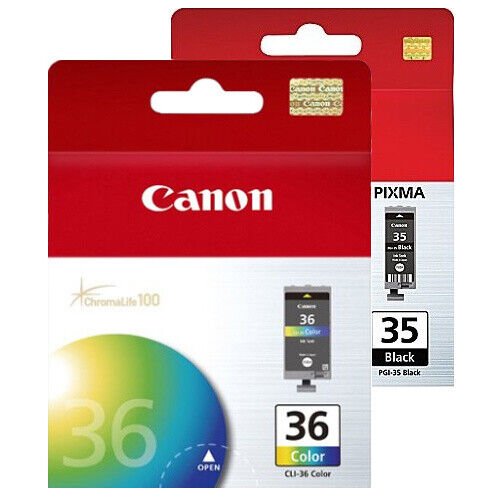 CANON PGI-35 BLACK & CLI-36 GENUINE VALUE PACK.