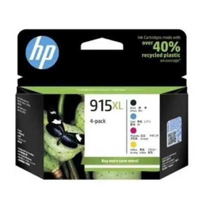HP 915XL GENUINE HIGH YIELD ORIGINAL 4-INK VALUE PACK. FREE DELIVERY.