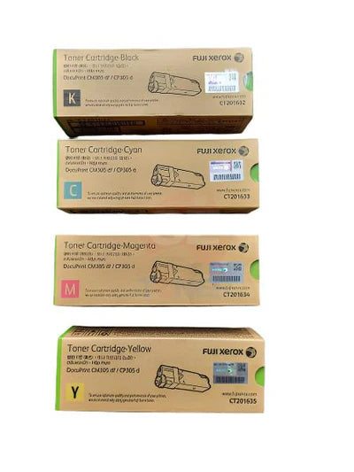 Fuji-Xerox CT201632 - CT201634 Genuine 4-Toner Black, Cyan, Magenta & Yellow Value Pack.