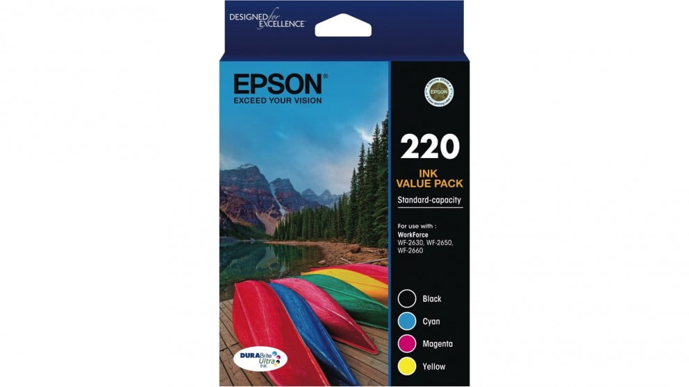Epson 220 Genuine 4-Ink Original Value Pack.